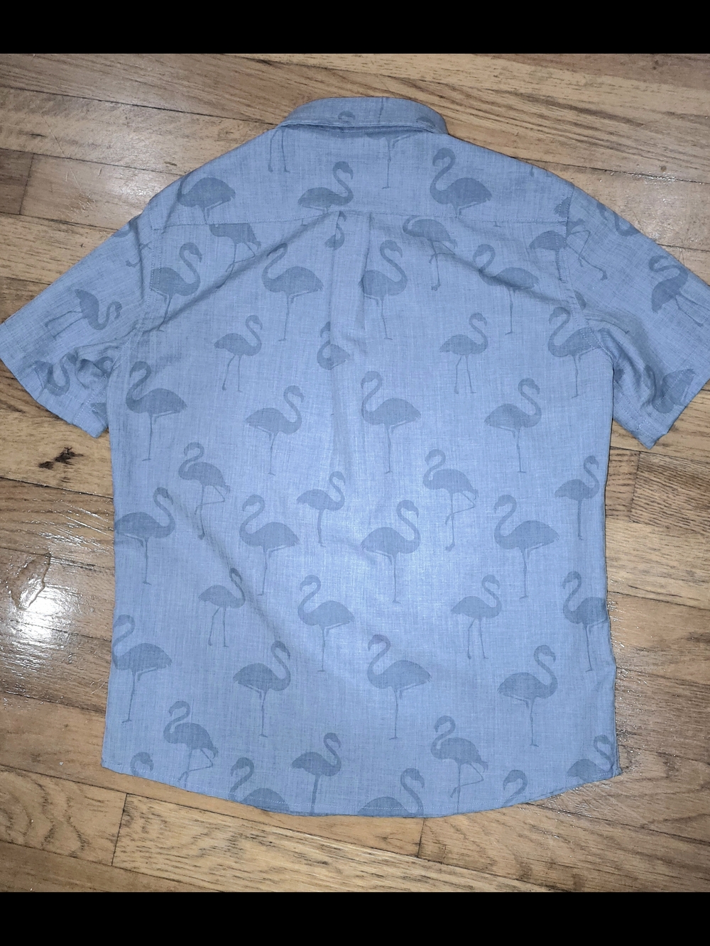 Southern Tide Light Blue Short-Sleeve Flamingo Button-Down Shirt - Picture 2 of 4